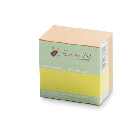 Encaustic Art wax - (39) neongeel doosje 10 st. 