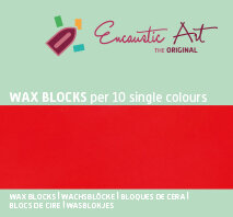 Encaustic Art wax - (43) felrood doosje 10 st. 