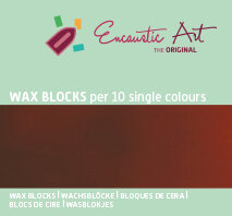 Encaustic Art wax - (13) roodbruin doosje 10 st. 