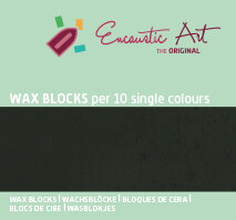 Encaustic Art wax - (15) zwart doosje 10 st. 